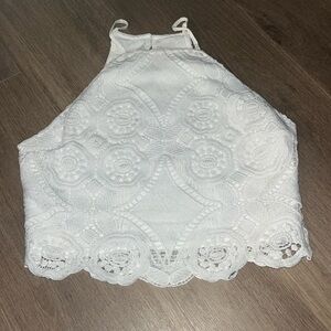 white lace abercrombie & fitch tank